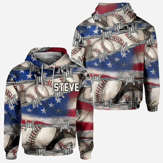 All-American Proud - Personalized Baseball All Over Shirt