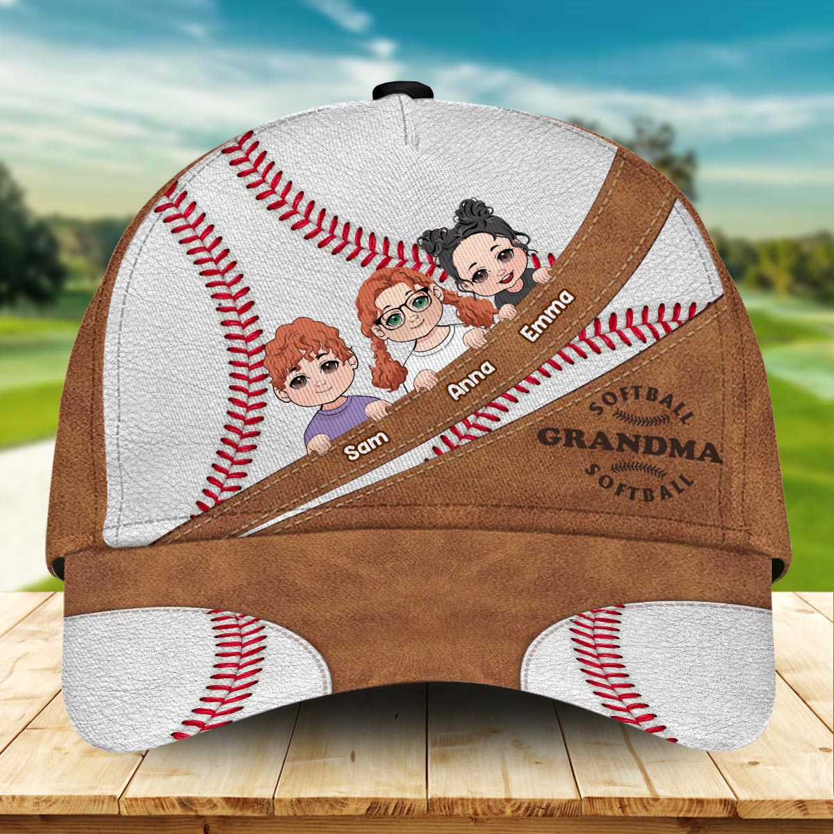Baseball MomGrandmaDad - Personalized Baseball Classic Cap
