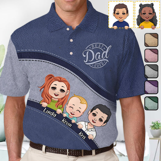 Daddy's Team Unbreakable Bond - Personalized Father Polo Shirt