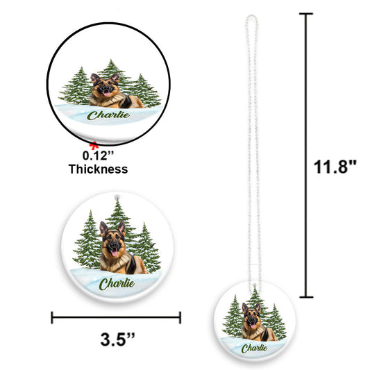 Merry Christmas - Personalized Dog Transparent Ornament