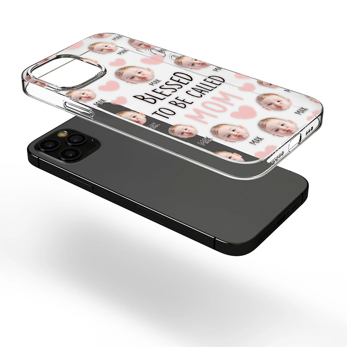 Blessed To Be Called Mom - Personalized Mother Clear Phone Case