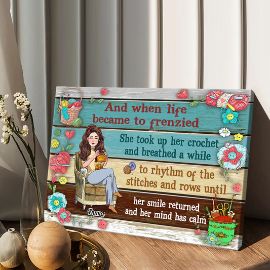 Love Crochet - Crocheting gift for mom, girlfriend, wife, grandma - Personalized Canvas And Poster