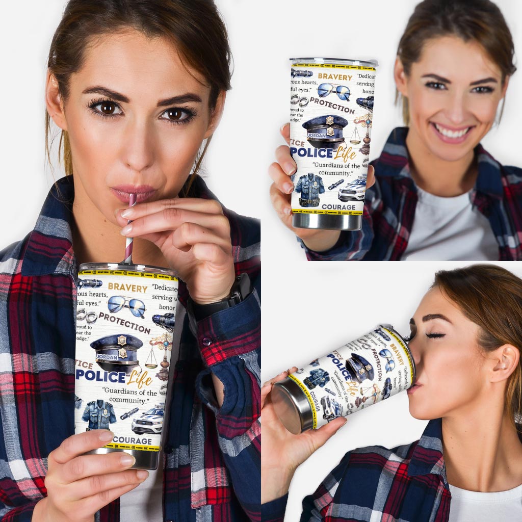 Police Officer - Personalized Police Officer Tumbler