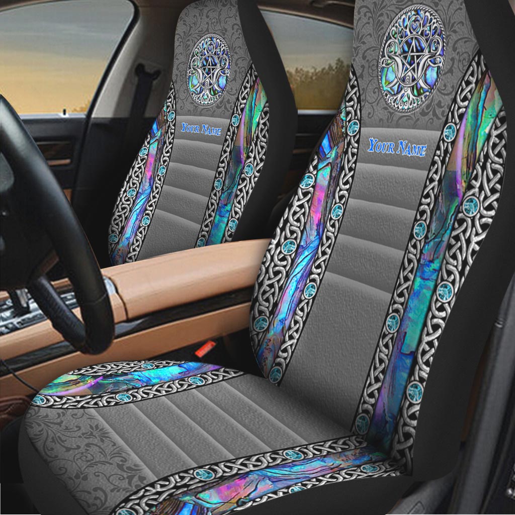 Triple Moon Pentacle - Personalized Witch Seat Covers