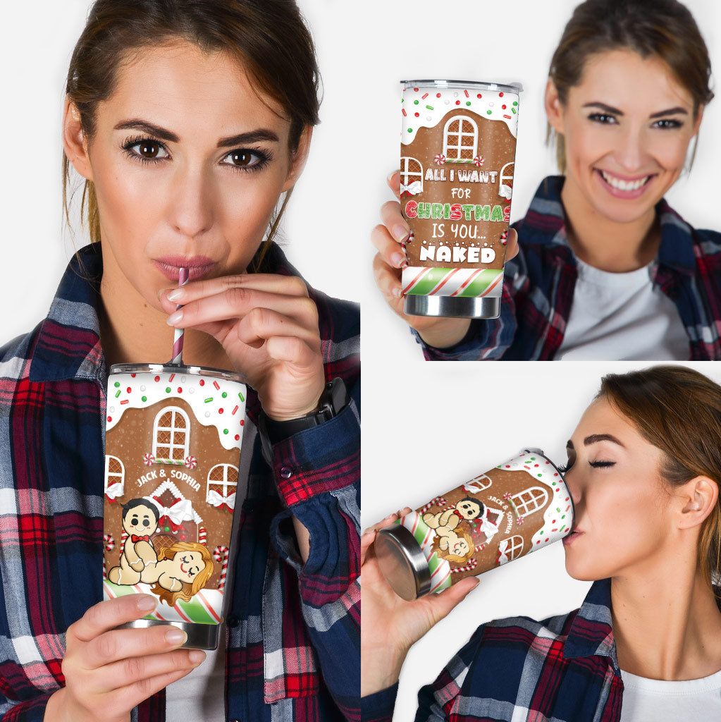 All I Want For Christmas - Personalized Couple Tumbler