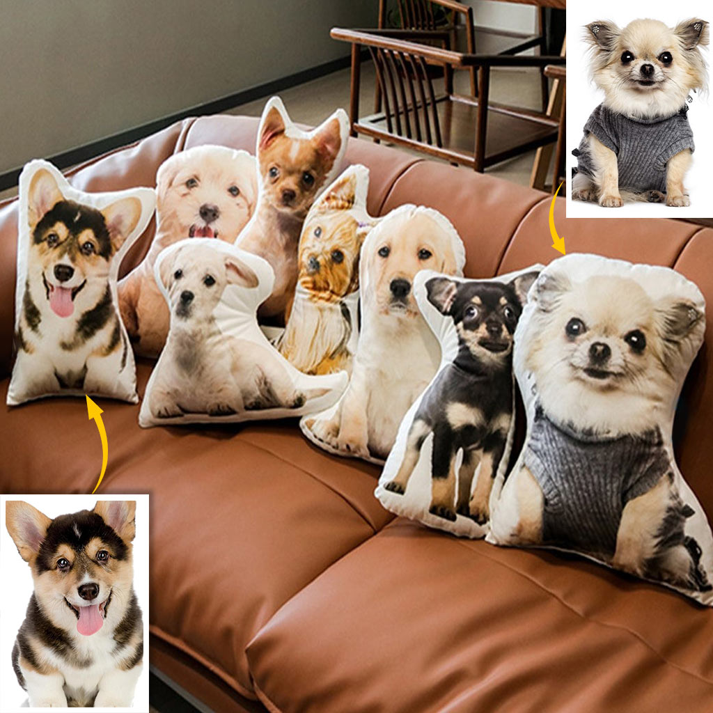 Pet Personalized Memorial Gift - Gift for dog lovers, who lost dog, who lost cat - Personalized Shaped Pillow