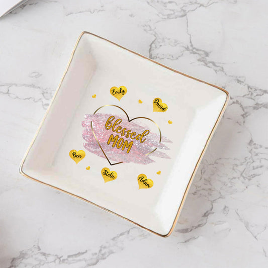 Blessed Grandma - Gift for mom, grandma - Personalized Jewelry Dish