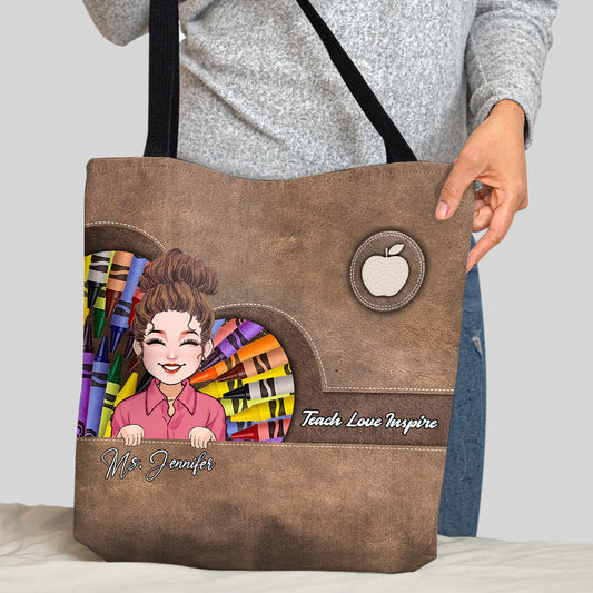 Teach Love Inspire - Personalized Teacher Tote Bag