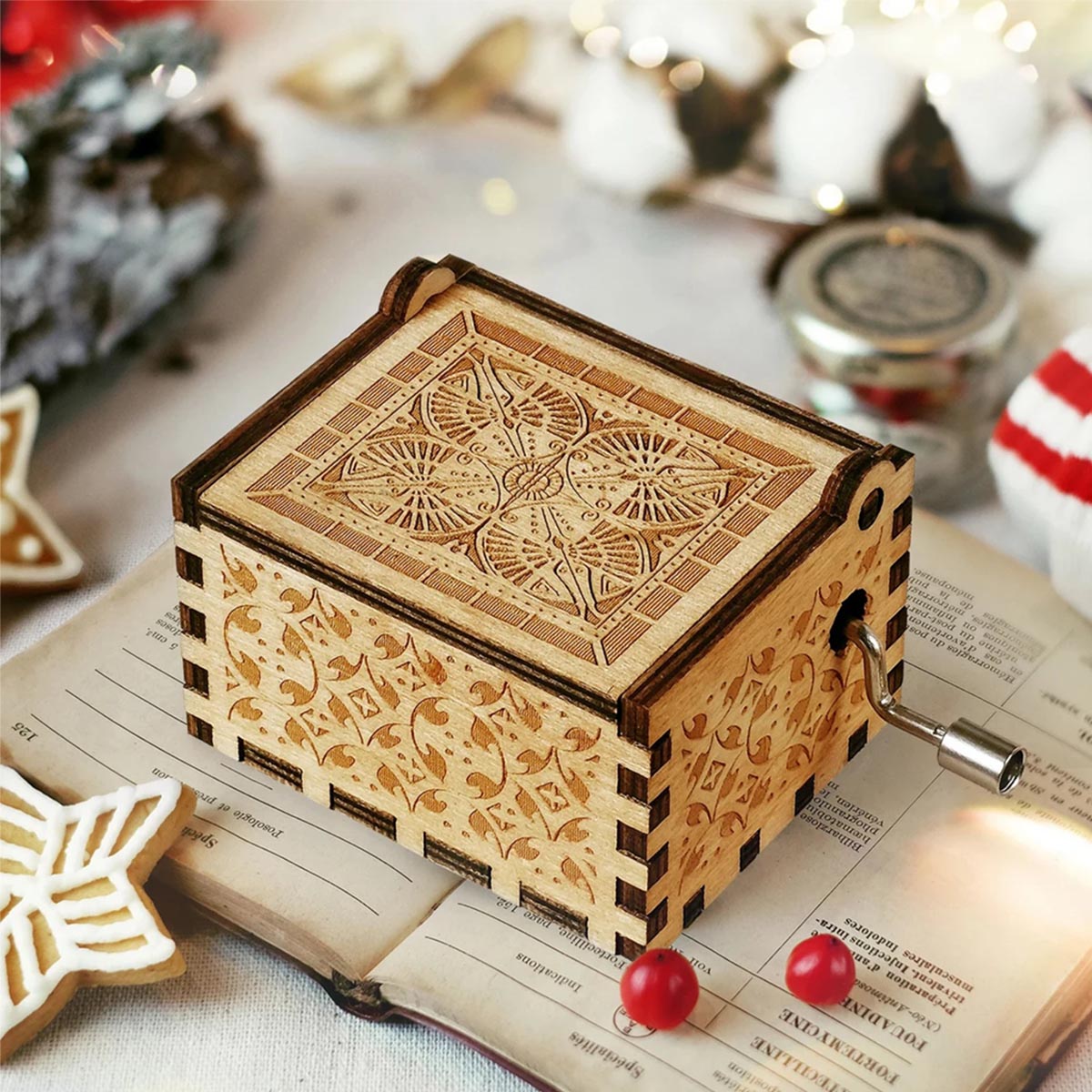 Whenever You Touch This Heart - Gift for mom, grandma, grandpa, daughter, son, granddaughter, grandson, wife, husband, dad, aunt, uncle, sister, brother - Personalized Hand Crank Music Box