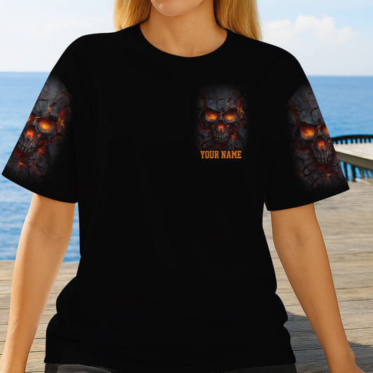 Fire Skull - Personalized Skull All Over Shirt