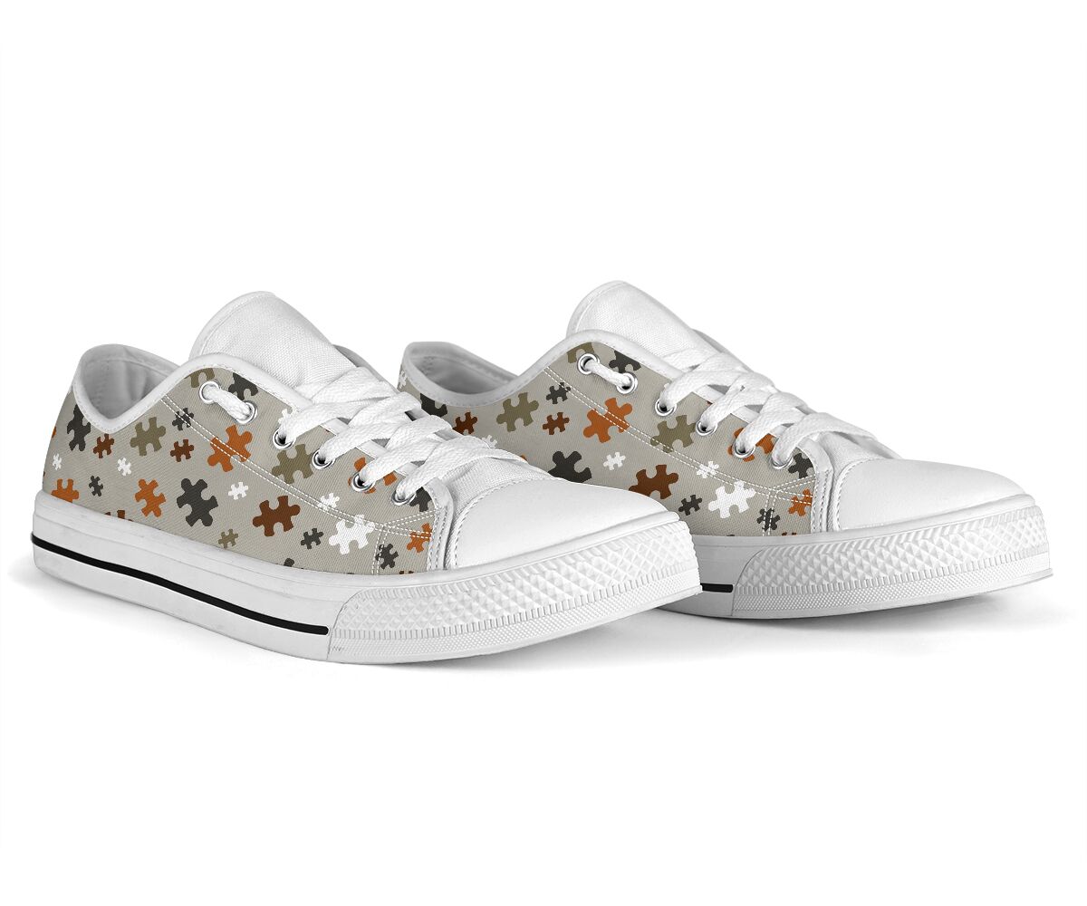 Puzzle Pieces Autism Awareness Low Top Shoes 0622
