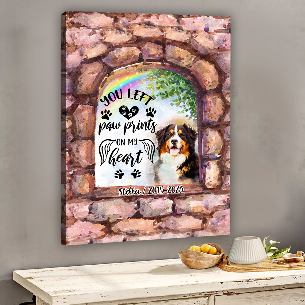 No Longer By My Side - Personalized Dog Canvas And Poster