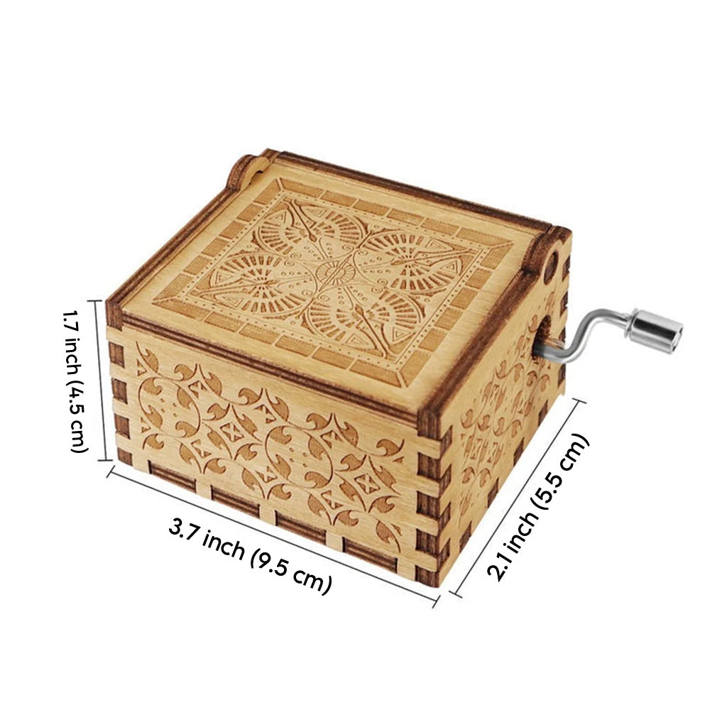 Mother's Love Is Forever - Gift for mom, daughter, son - Personalized Hand Crank Music Box