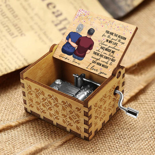 You Are The Reason - Gift for mom, grandma - Personalized Hand Crank Music Box