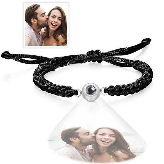 Sun Flower Custom Photo Projection Charm - gift for who lost a loved one - Personalized Projection Bracelet