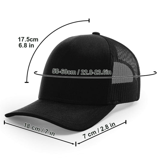 The Golf Father - Personalized Golf Trucker Hat (Black Mesh)