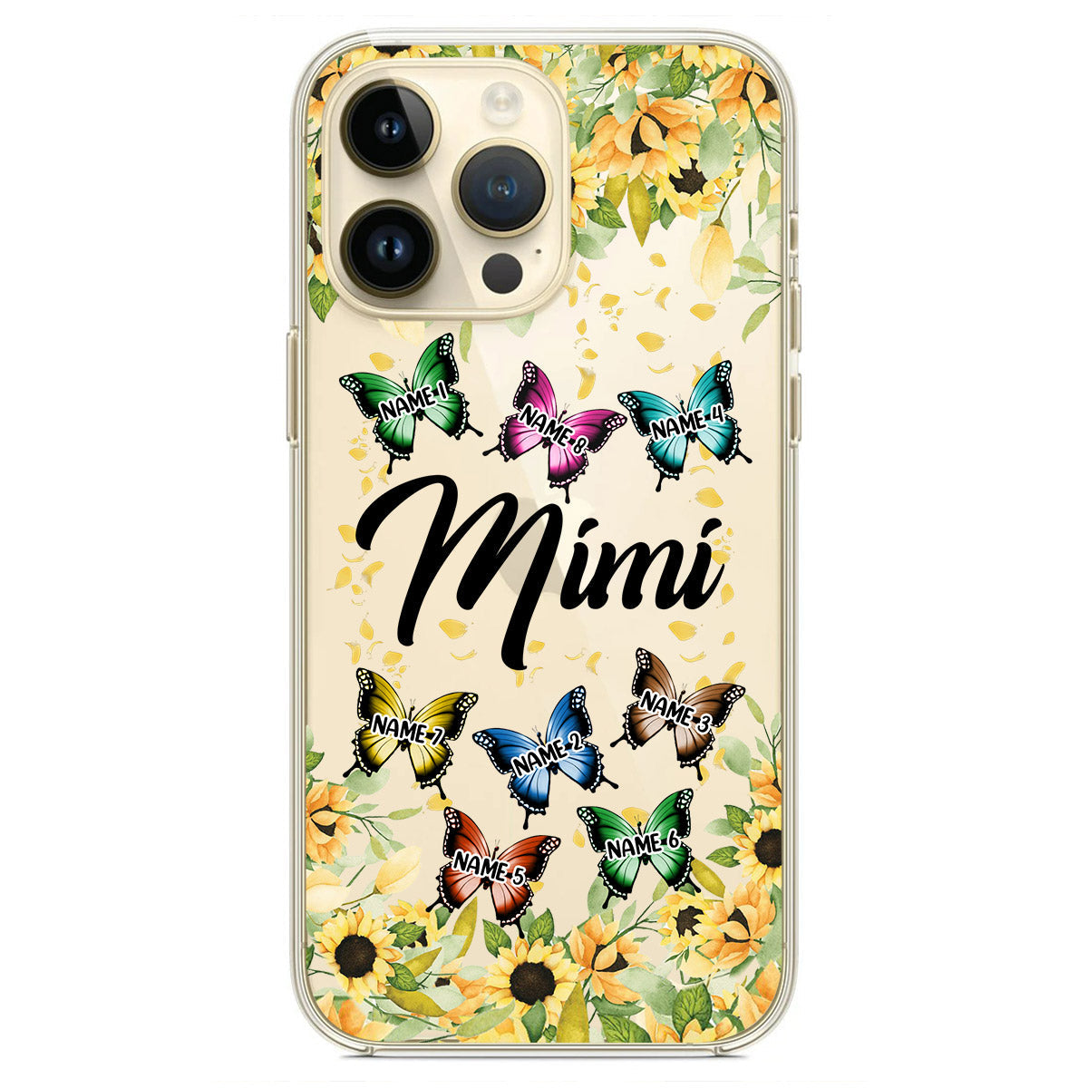 We Love You - Personalized Grandma Clear Phone Case