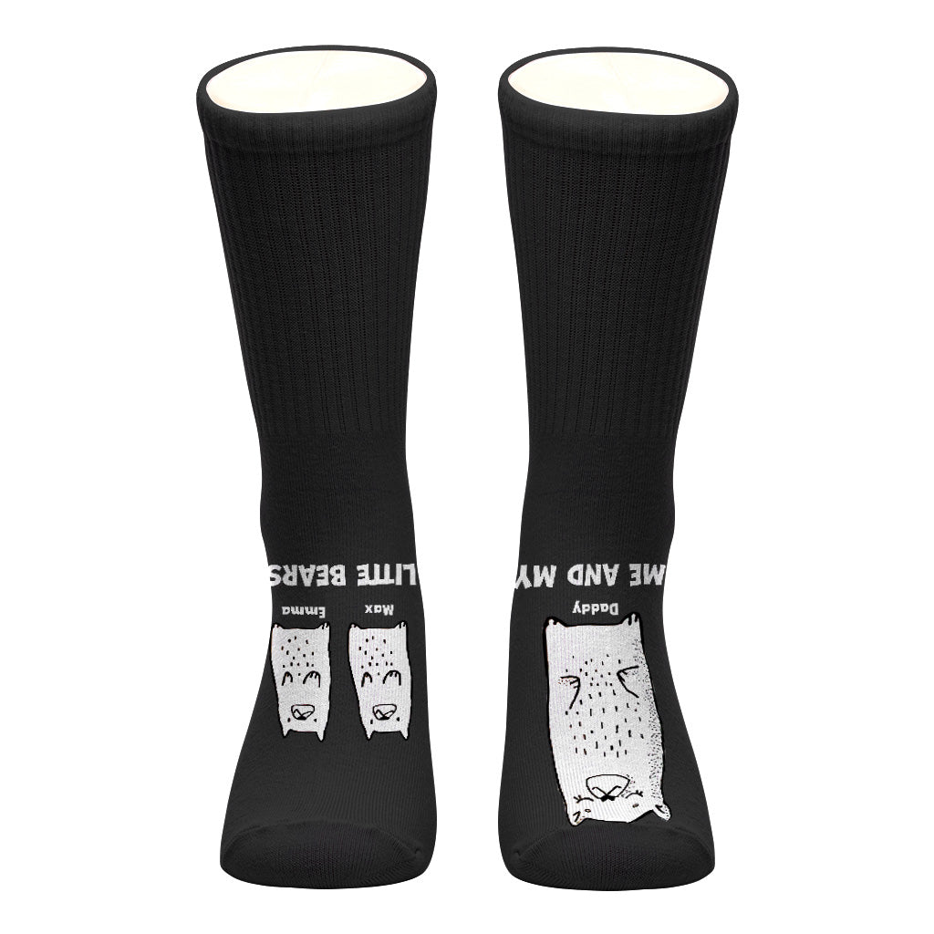 Me And My Little Bears - Gift for dad, grandma, grandpa, mom, uncle, aunt - Personalized Socks