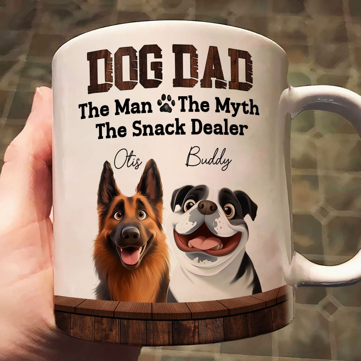 Dog Mum - The Myth, The Snack Dealer' Themed Mug – White Ceramic, Ideal Gift for Pet Lovers on Mother’s Day or for Home Use