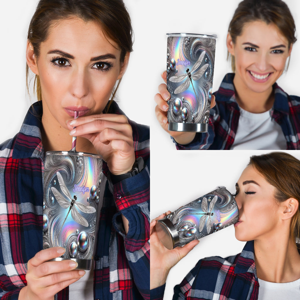 Beautiful Dragonfly - Personalized Dragonfly Tumbler