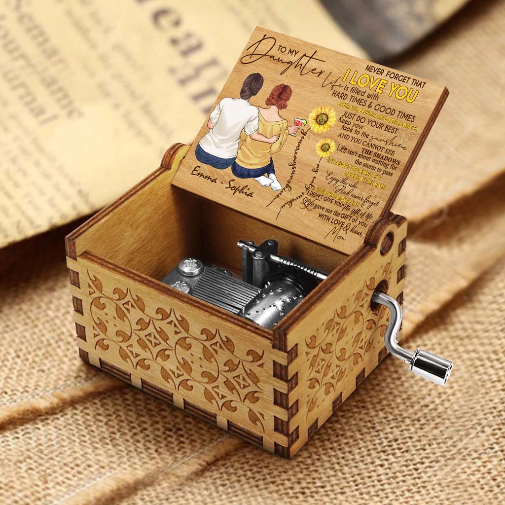 To My Daughter - Personalized Mother’s Day Mother Hand Crank Music Box