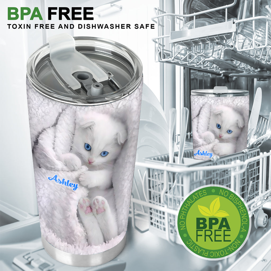 Happy Kitty - Personalized Cat Tumbler