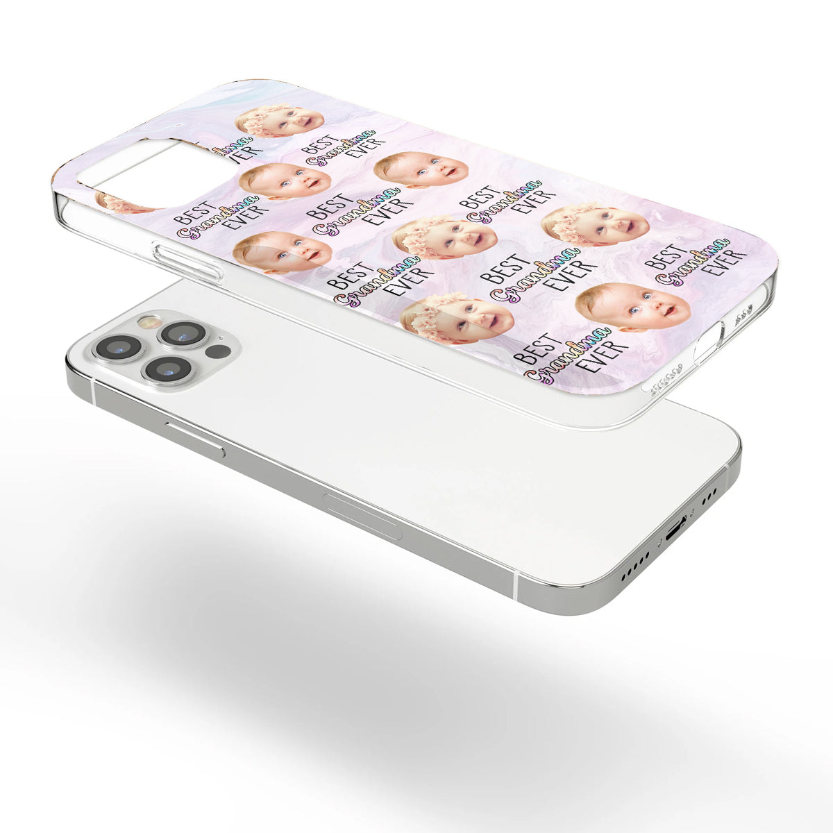 Best Grandma Mom Ever - Gift for grandma, mom, grandma, aunt - Personalized Clear Phone Case