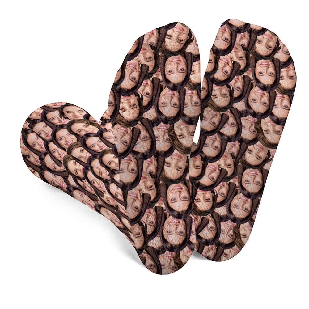 Customizable Printed Face - Personalized Sibling Socks