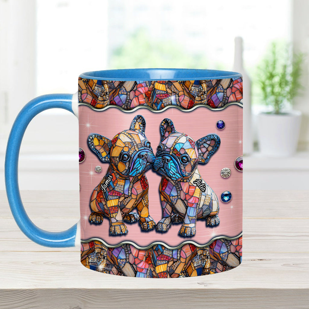 French Bulldog Couple - Personalized French Bulldog Accent Mug