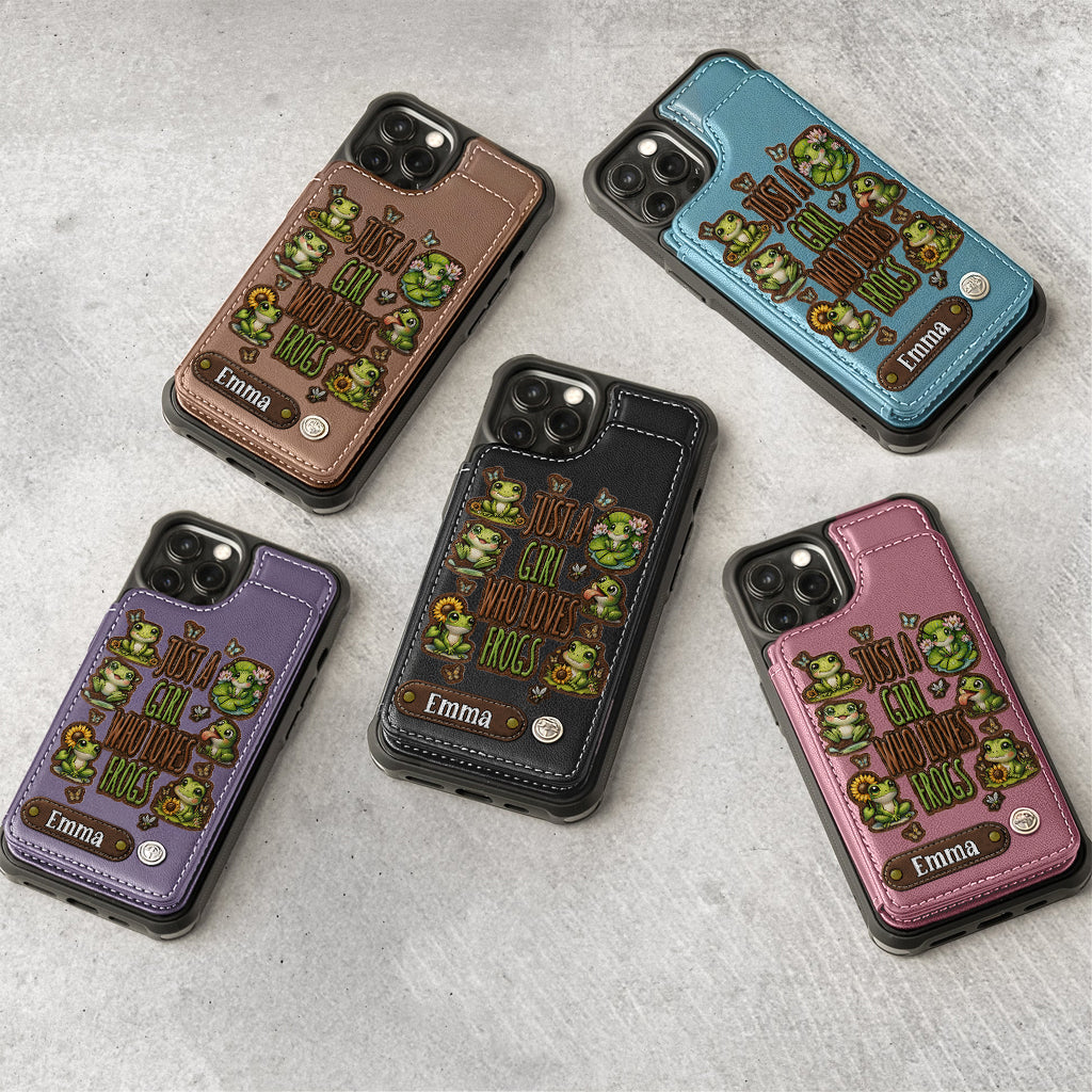 Just A Girl Who Loves Frogs - Personalized Frog Wallet Phone Case
