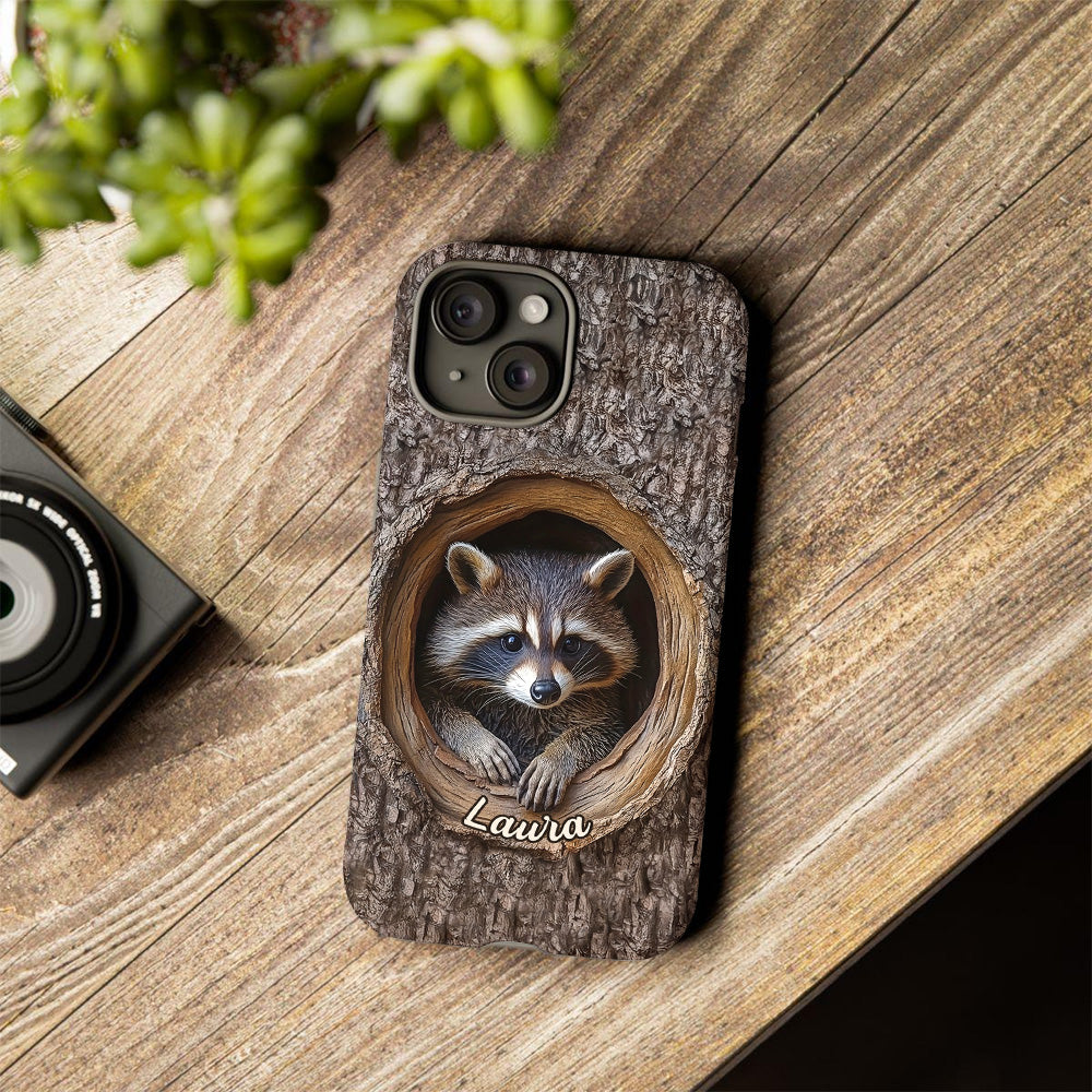 Adorable Raccoon - Personalized Raccoon Full Print Phone Case