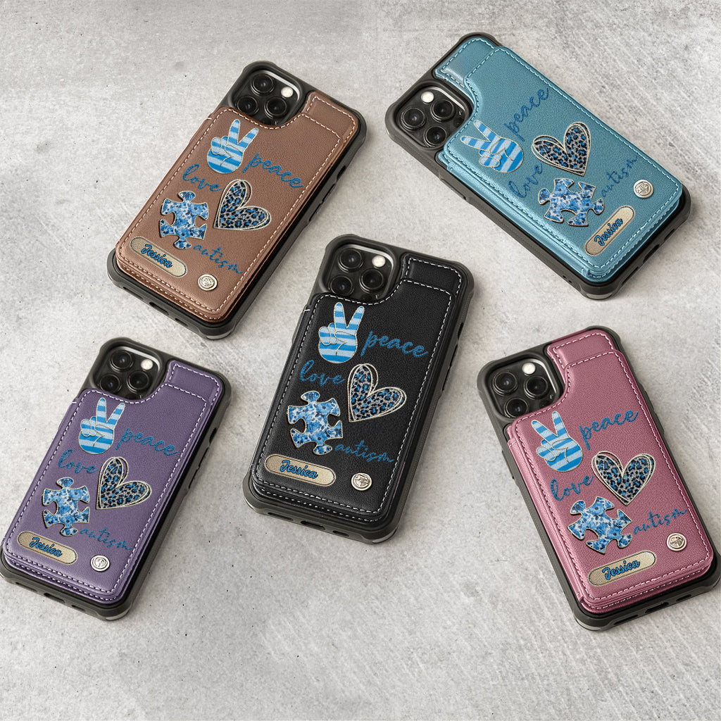 Autism Awareness - Personalized Autism Awareness Wallet Phone Case