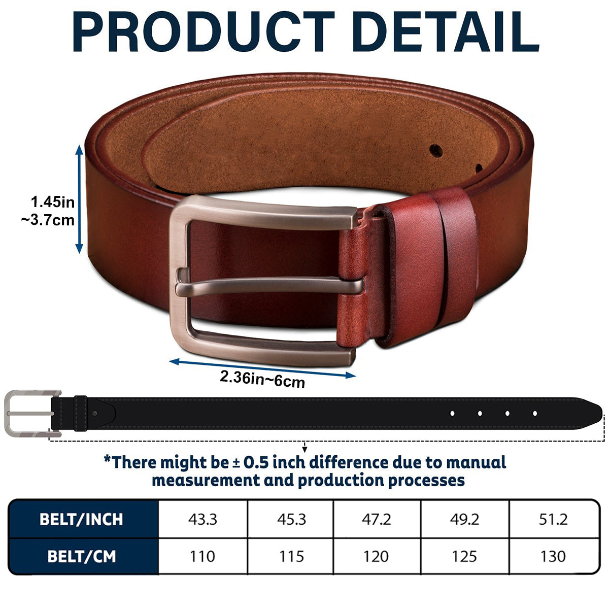 It's Not A Dad Bod It's A Father Figure - Personalized Father Leather Belt