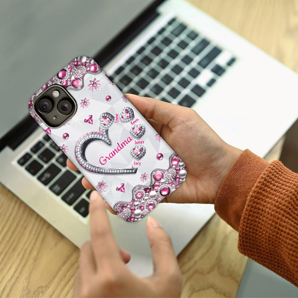 Grandma's Sweethearts Gift For Grandma, Mom,.. - Personalized Grandma Full Print Phone Case