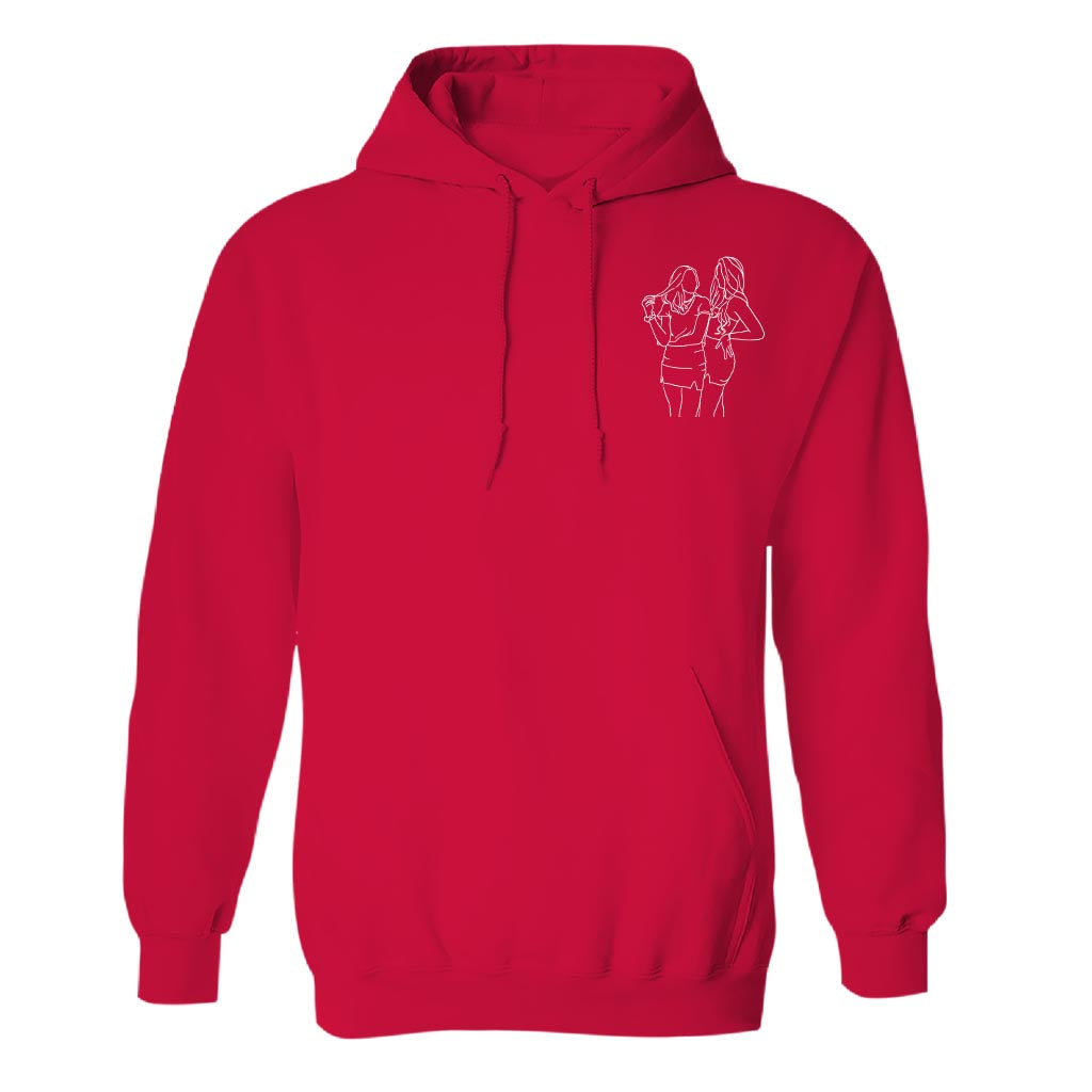 Custom Line Art - Personalized Daughter Embroidered Hoodie