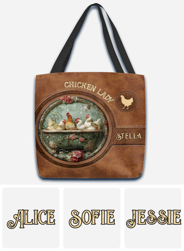 Chicken Lady - Personalized Chicken Tote Bag
