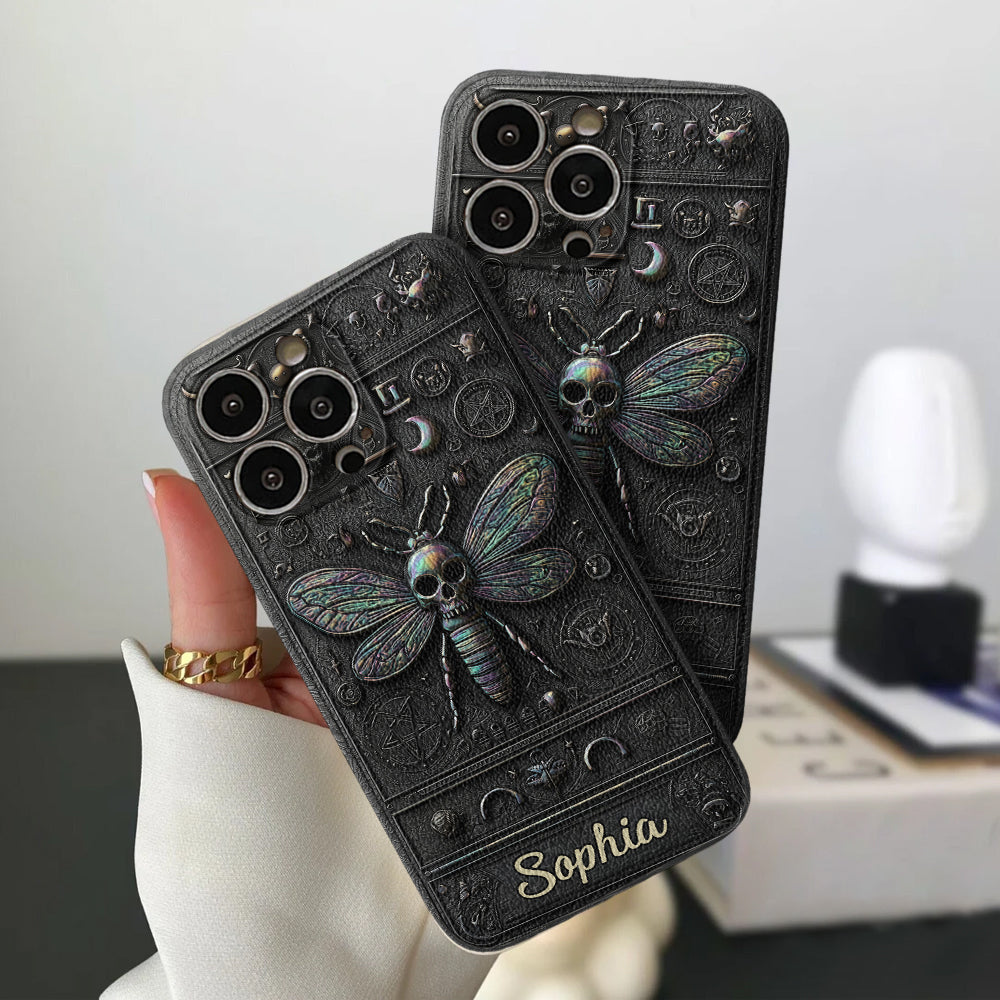 Gothic Witch - Personalized Witch Leather Phone Case