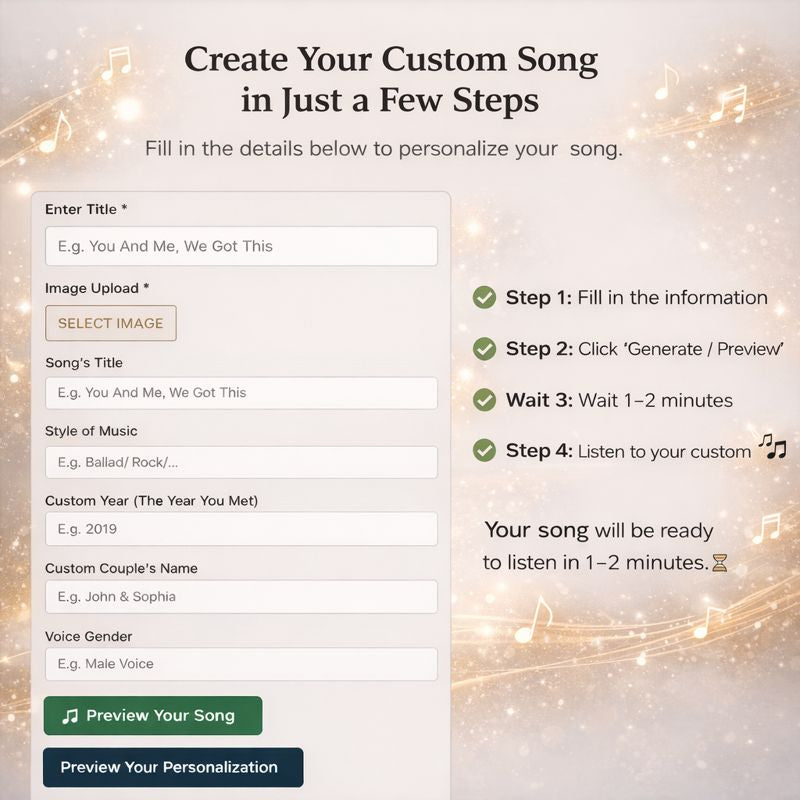 A Few Words for You - Personalized Couple Music Ornament