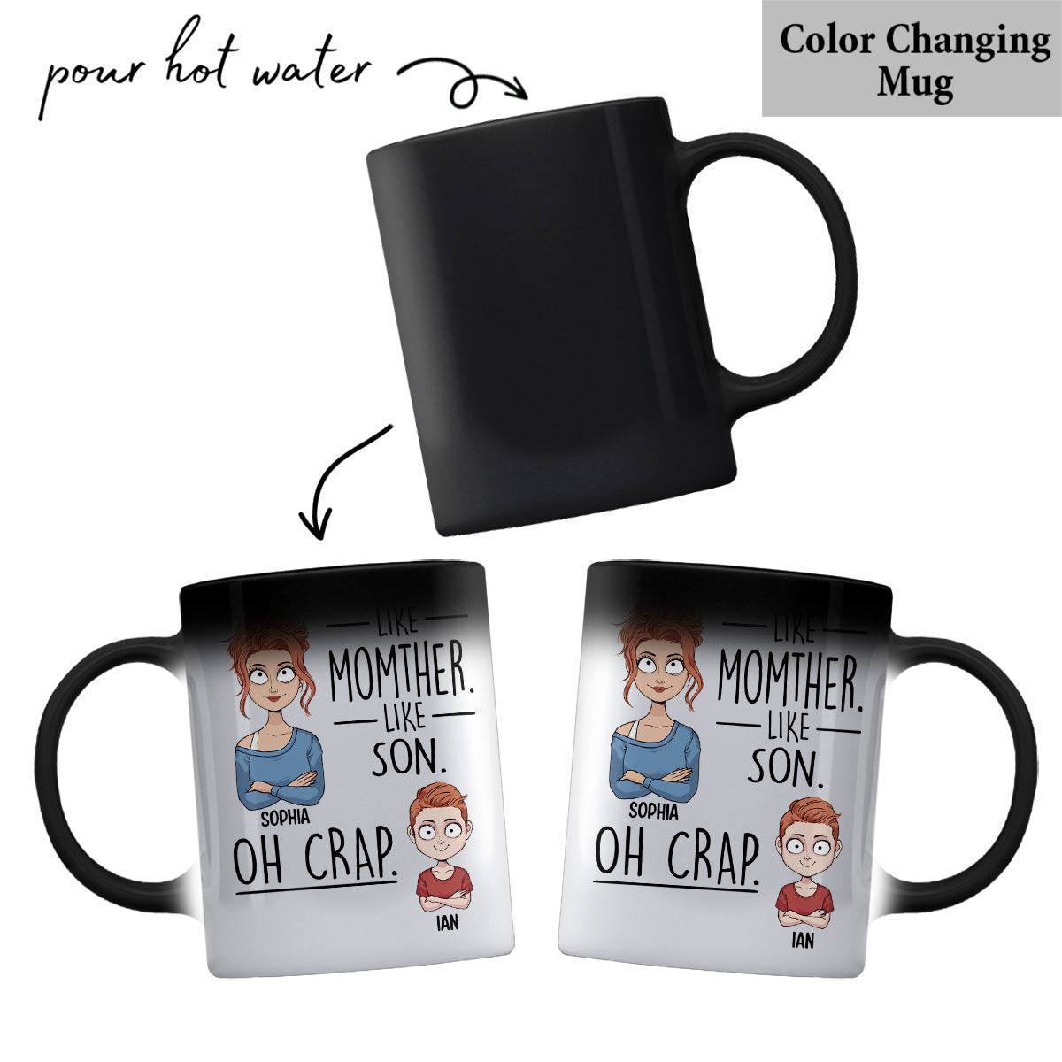 Like Father Like Daughter Like Son - Gift for dad, mom, son, daughter - Personalized Mug