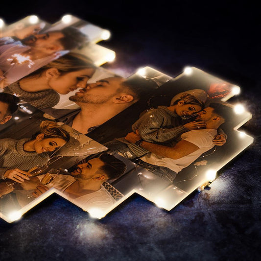 Custom Heart Photo Lamp - Personalized Couple Lamp