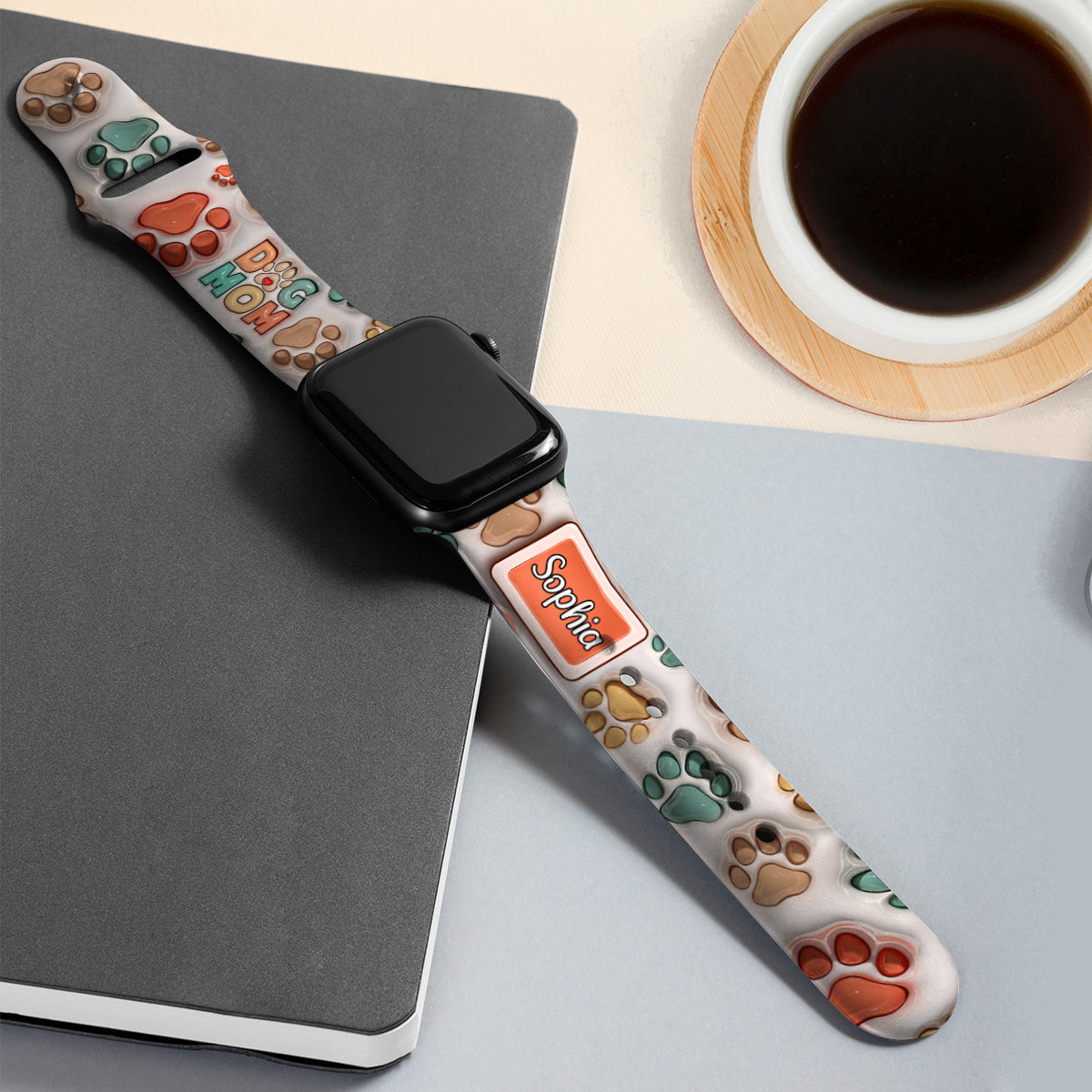 Best Dog Mom Cat Dad Ever - Personalized Dog Apple Watch Band