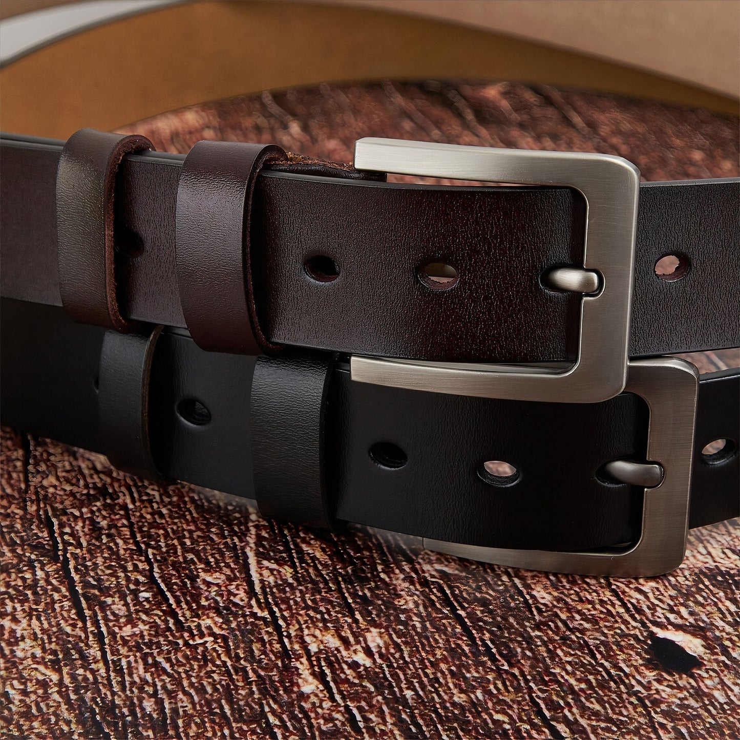 “Dear Dad” Personalized Belt – We Love & Appreciate You, Adjustable Brown Leather