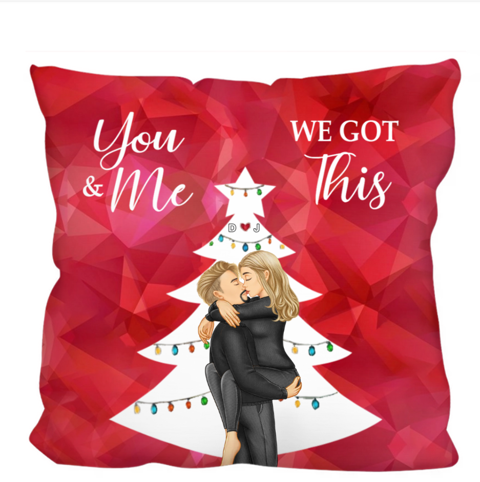 From Our First Kiss Till Our Last Breath Christmas Couple - Personalized Custom Shaped Keychain or Ornament or Poster or Plaque