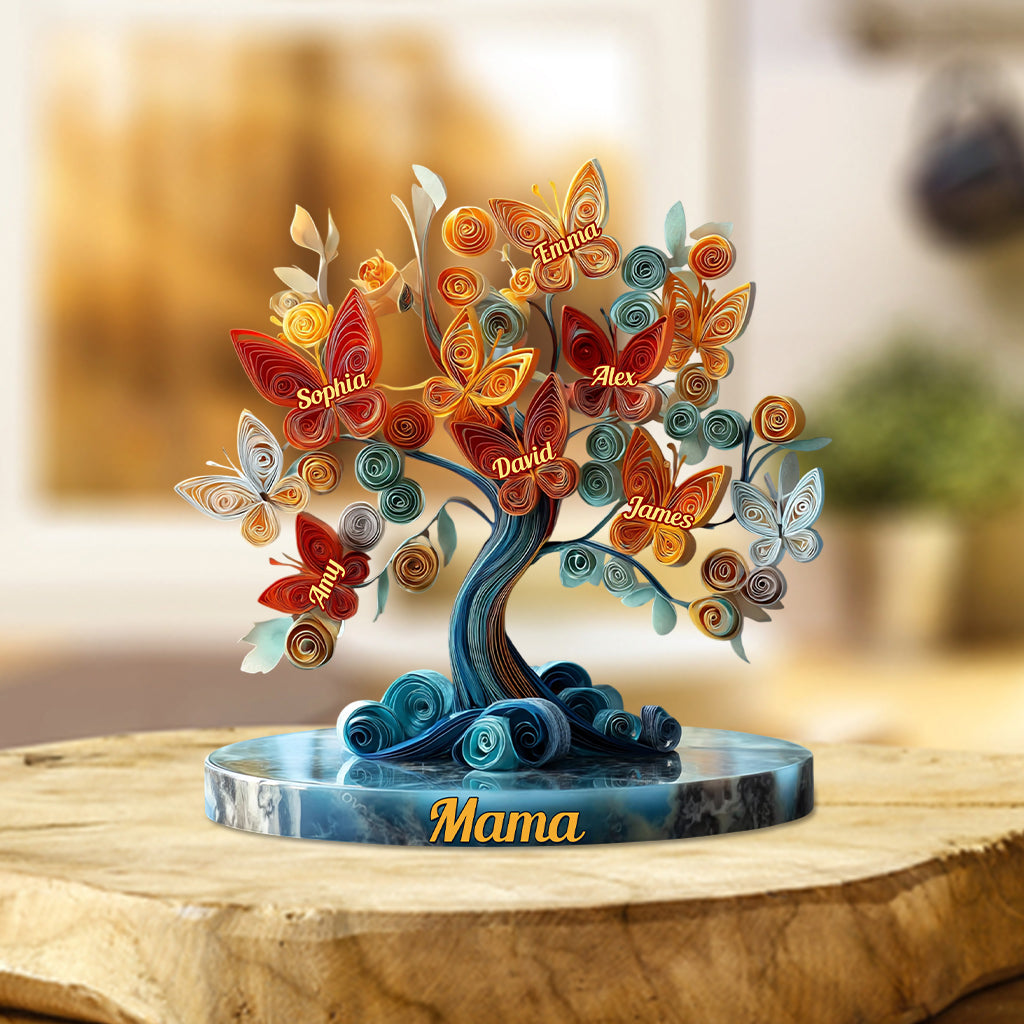 Gift For Mom Grandma - Personalized Mother Custom Shaped Acrylic Plaque