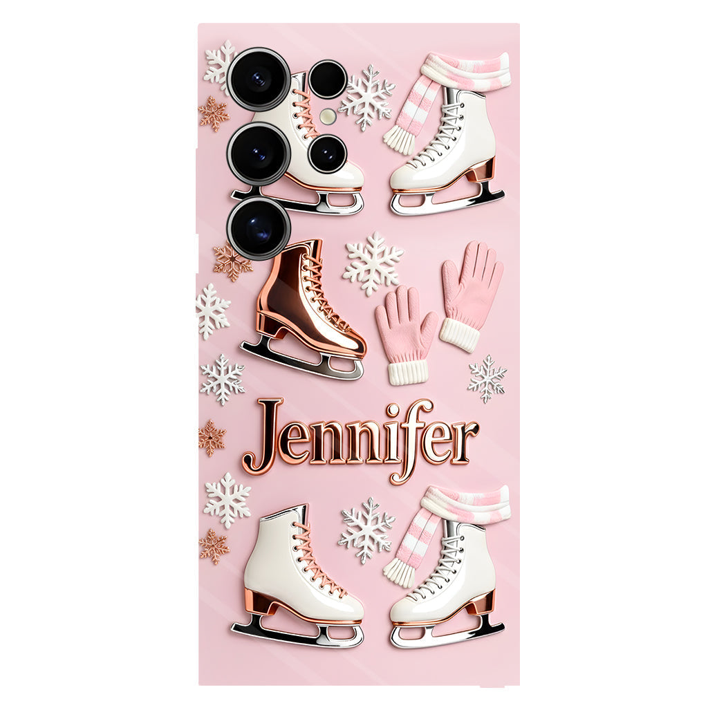 Ice Skating Makes Me Happy - Personalized Ice Skating Full Print Phone Case