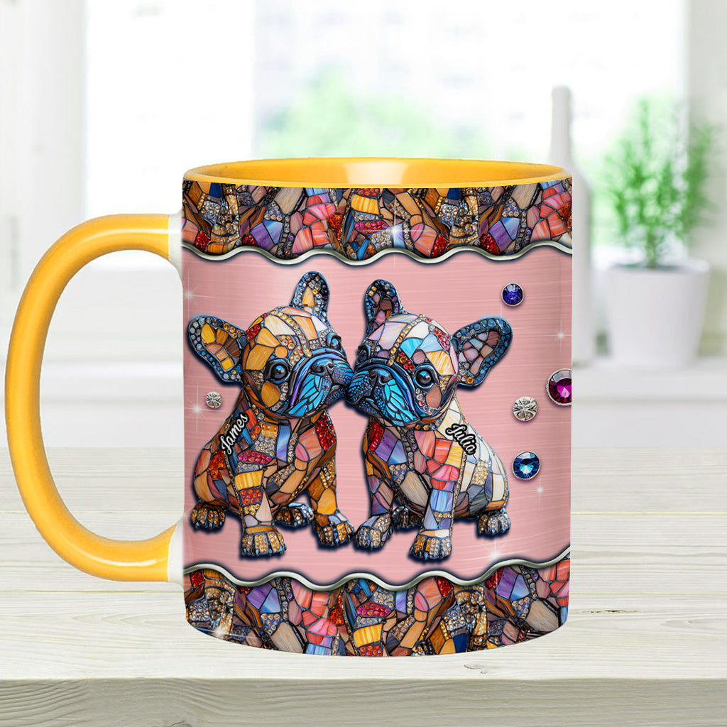 French Bulldog Couple - Personalized French Bulldog Accent Mug