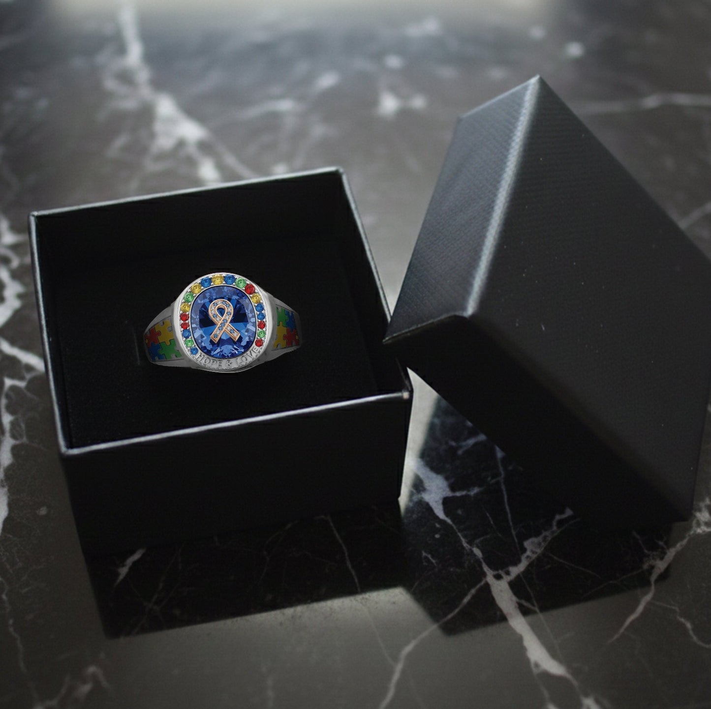 Everyone Communicates Differently - Personalized Autism Awareness Signet Ring
