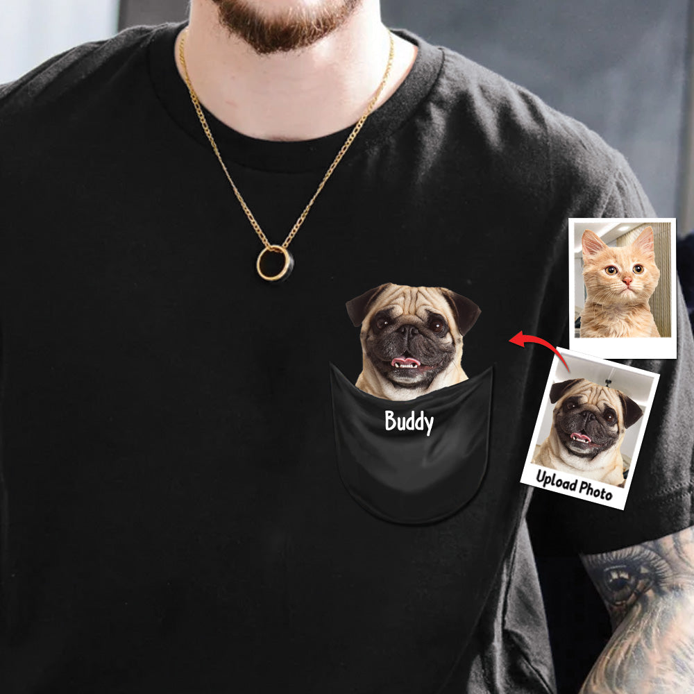 Cute Pet In The Pocket - Personalized Dog T-shirt And Hoodie