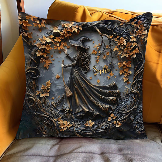 Beautiful Witch - Personalized Witch Throw Pillow
