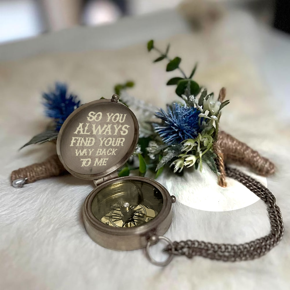 Find Your Way Back To Me - Personalized Camping Compass